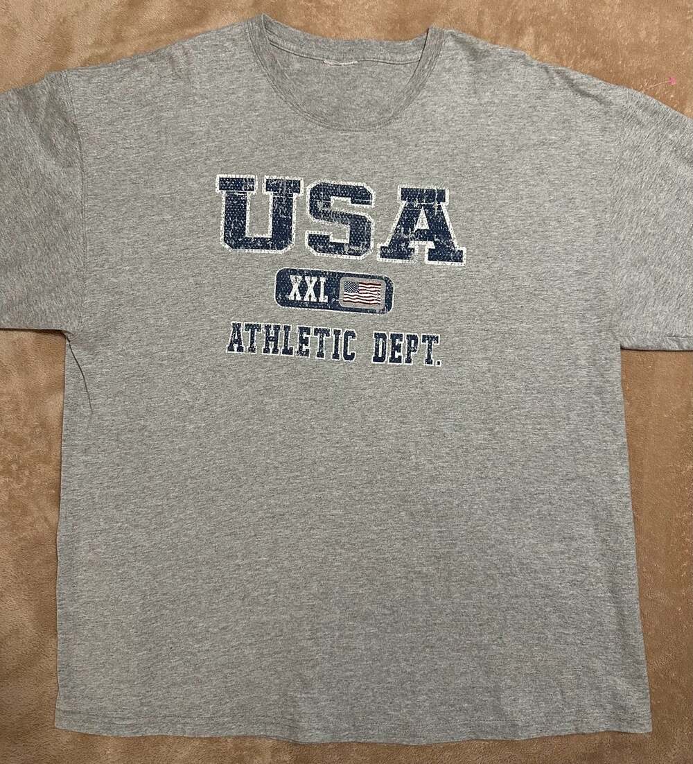 USA Athletic Dept. Graphic T-Shirt Gray XXL